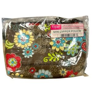 🆕 NWT Thirty One Floral Fanfare Zippered Fabric Pouch